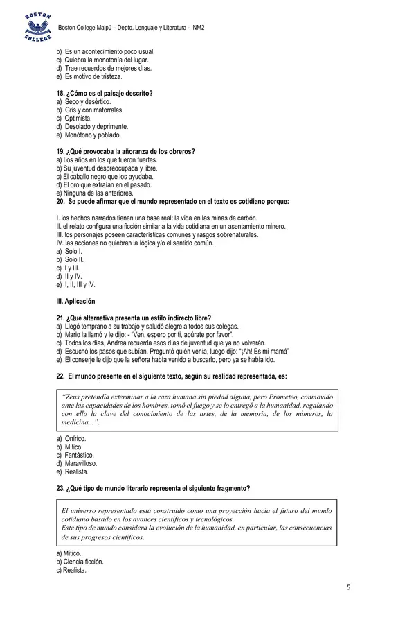 prueba Drama Segundo Medio.