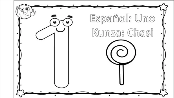Mis Números en Kunza para Colorear