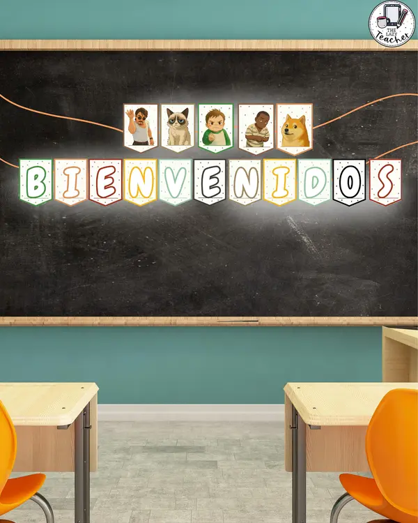 🎁 Banner “BIENVENIDOS” – Versión Meme Ghibli