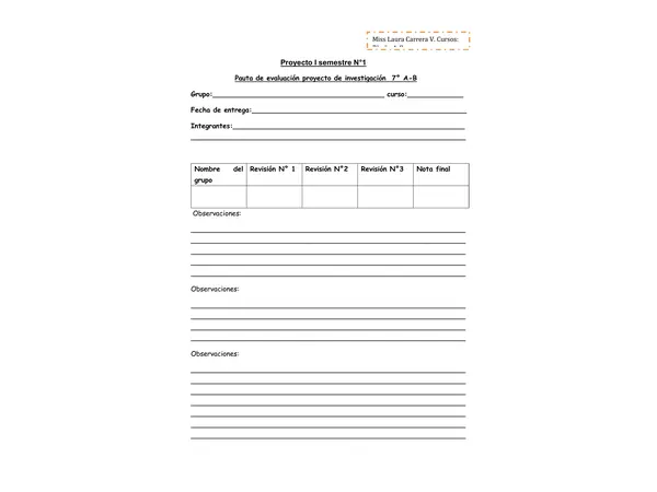 "Evaluación de Proyecto" ABP
