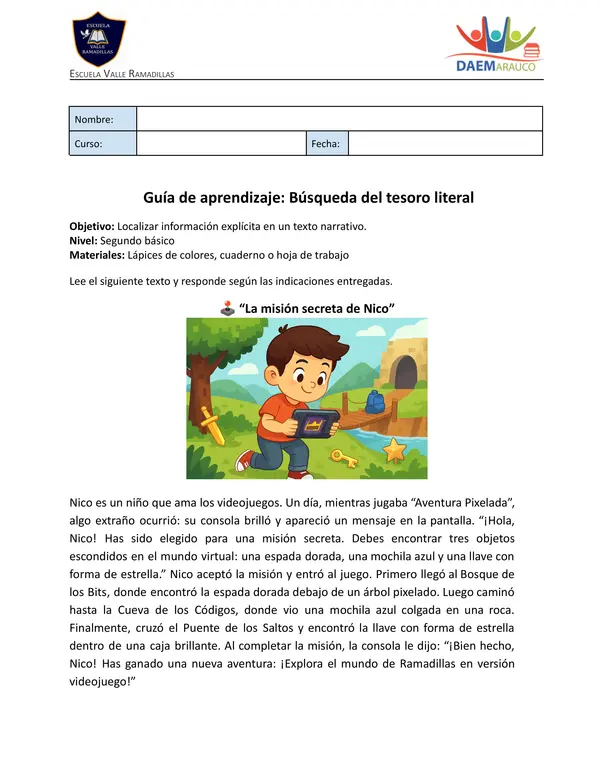 Búsqueda del tesoro literal 1
