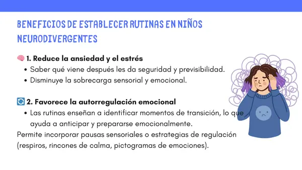 Presentación "Importancia de las rutinas en NNJ neurodivergentes"