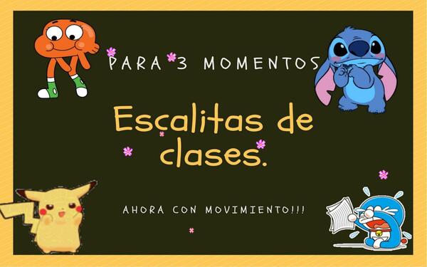 Set "Escalas de clases con movimiento". EDITABLES.
