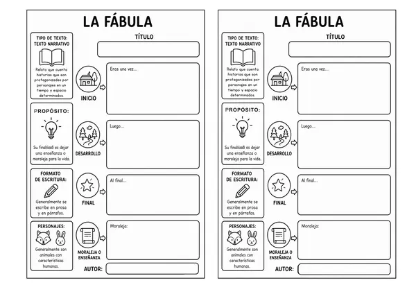 Fichas para pegar en el cuaderno "Tipos de textos"