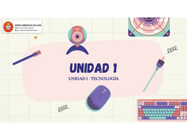 ✨ Unidad 1 de Tecnología (4 clases) ✨