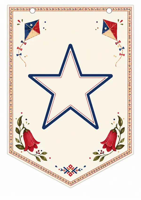 Banderines: Felices fiestas patrias - Imprimible 