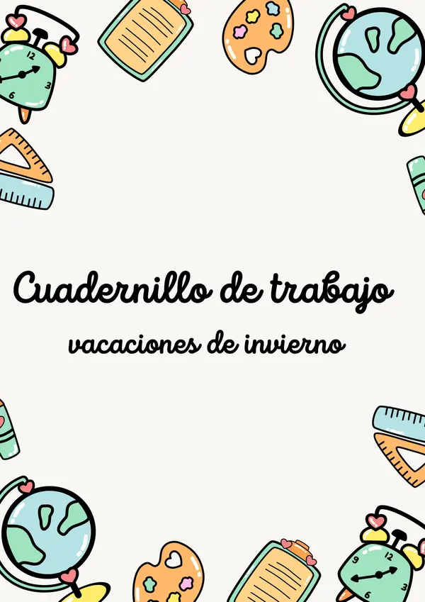 Cuadernillo vacaciones de invierno