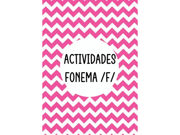 Actividades fonema "F" (librito)