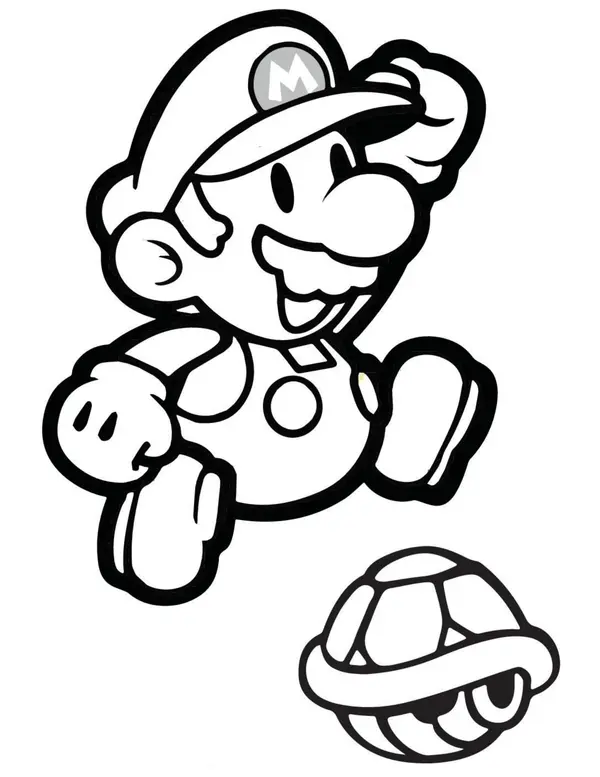 Libro para colorear Mario bros