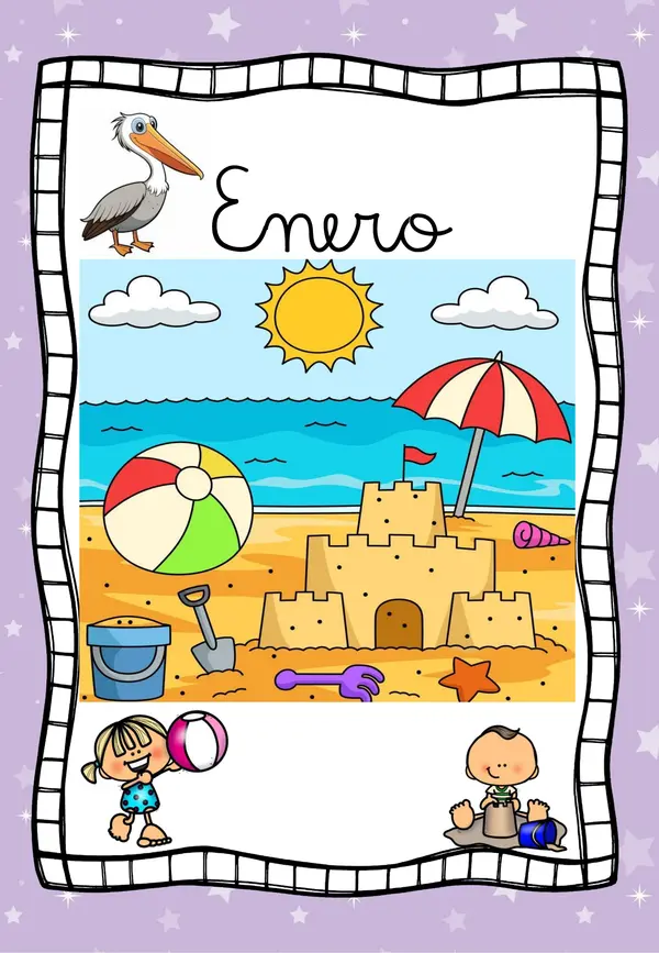 Carteles meses del año con temáticas de cada mes según acontecimientos de Chile