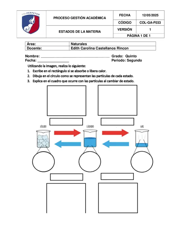 ESTADOS DE LA MATERIA