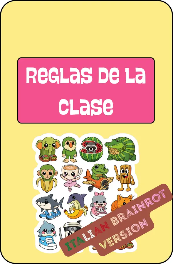 Pack Reglas de Clase 2026: Edición Italian Brainrot