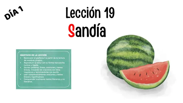 Lección 19 Sandía Parte 2 Mayúsculas Método Matte