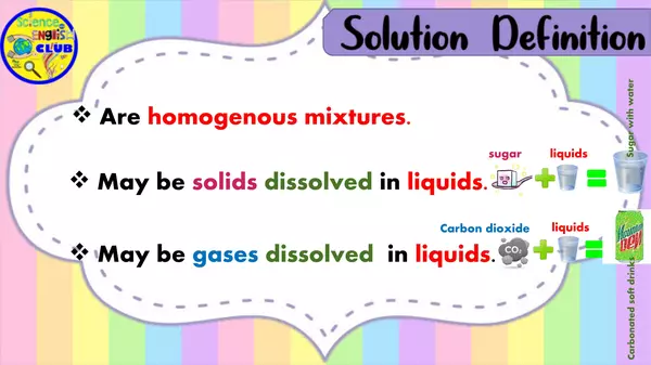 Solute, Solvent and Solution