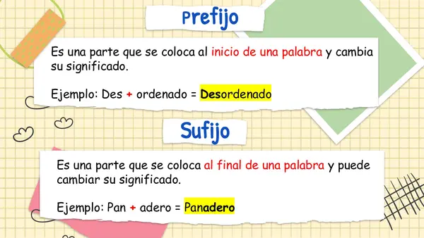 Prefijos y sufijos