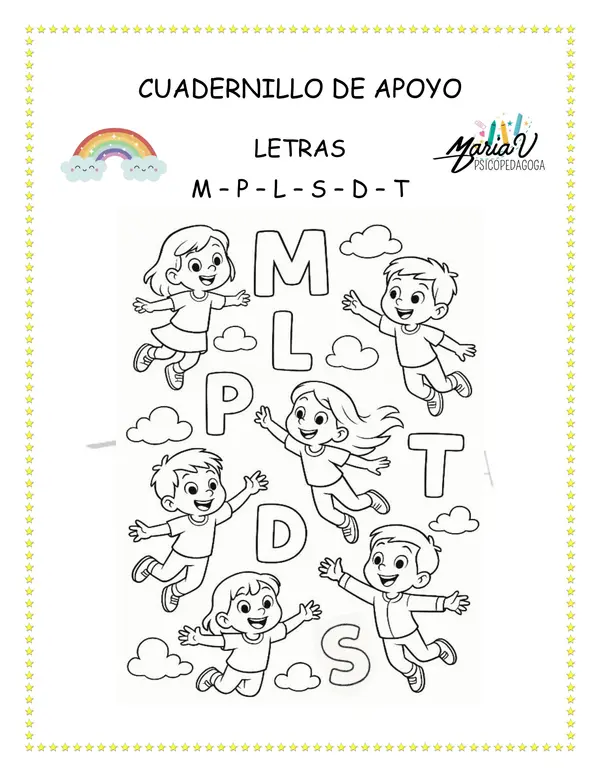 Cuadernillo de apoyo de Lenguaje N°1: Letras M – P – L – S – D – T