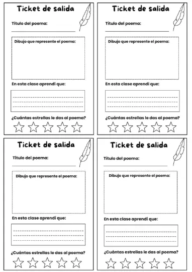 Ticket de salida Género Lírico