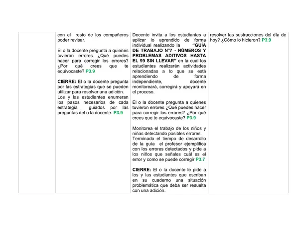 Planificación Clase a Clase: Septiembre | Matemática Segundo Básico