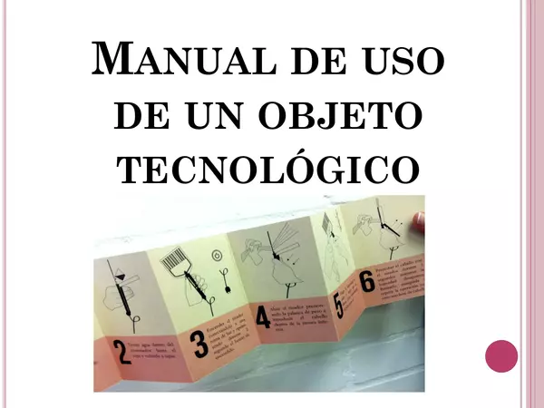 Ppt - Cómo crear un manual de uso de un objeto tecnológico