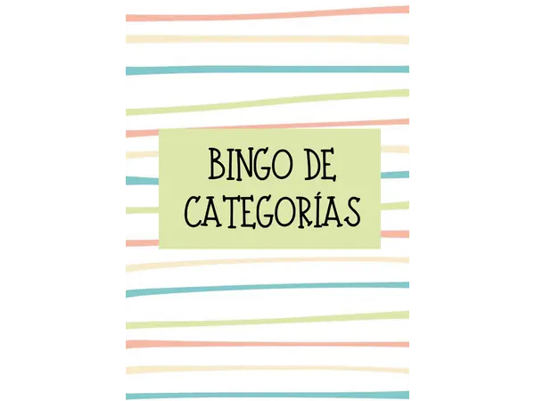 Bingo de categorías