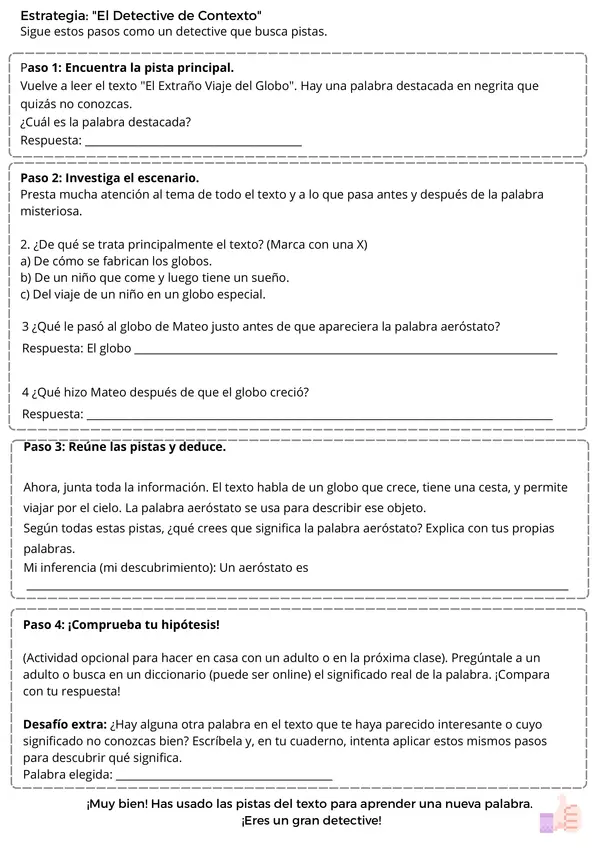 Vocabulario Lenguaje y Comunicación