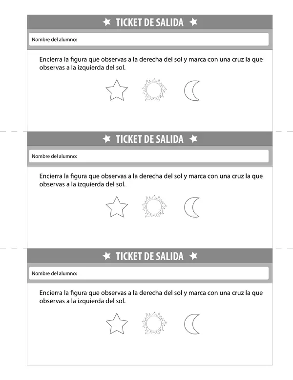 TICKET SALIDA, UNIDAD 9, MATEMATICA, PRIMERO BASICO