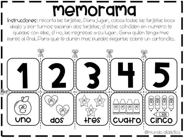 Mí cuadernillo de números 