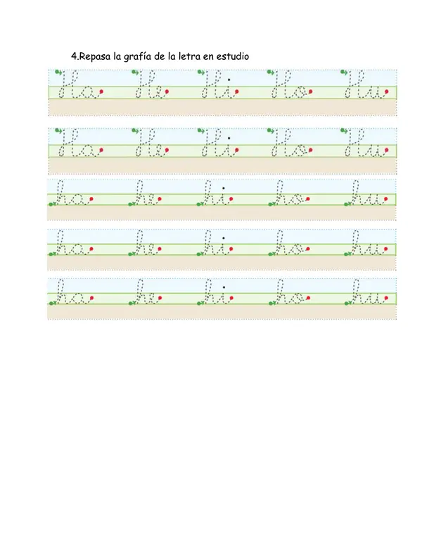 Guía de trabajo letra H 