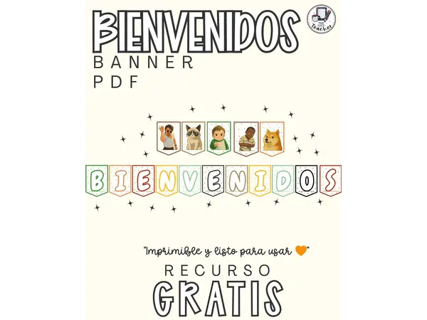 🎁 Banner “BIENVENIDOS” – Versión Meme Ghibli
