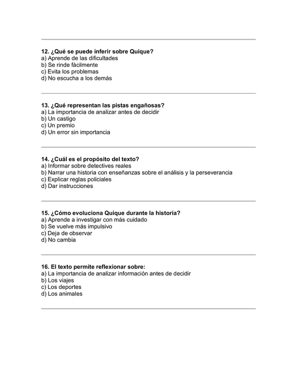 Prueba del libro "Quique Hache detective" (Sergio Gómez)
