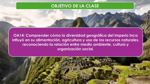  Alimentación, agricultura y recursos naturales en el Imperio Inca