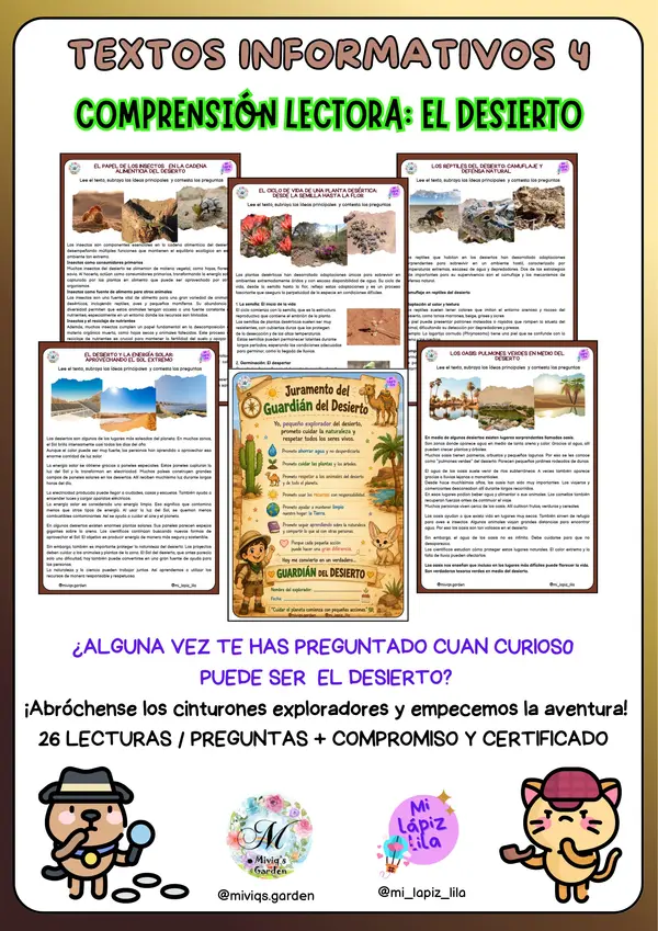 Curiosidades del Desierto (26 Textos Informativos)