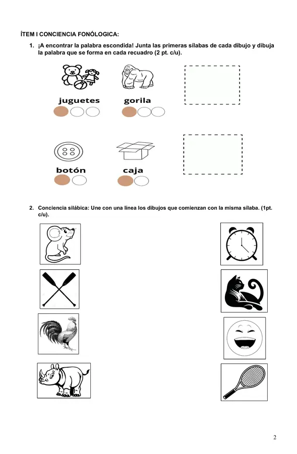 Evaluación R - G y artículos