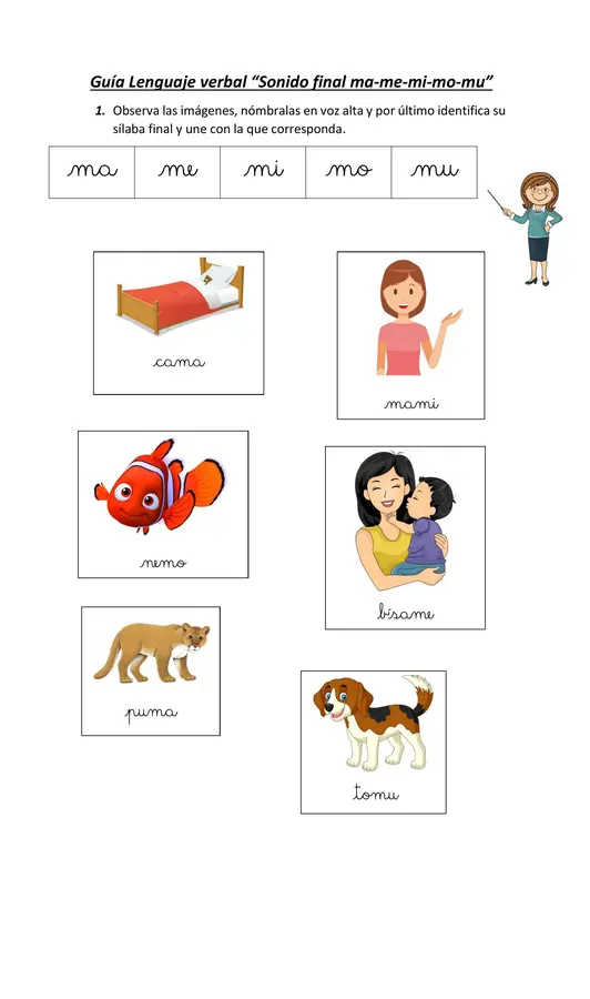 IDENTIFICACIÓN SONIDO FINAL SILÁBICO CON M