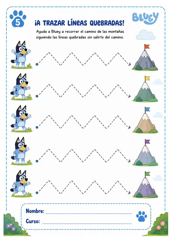 Grafomotricidad Bluey 