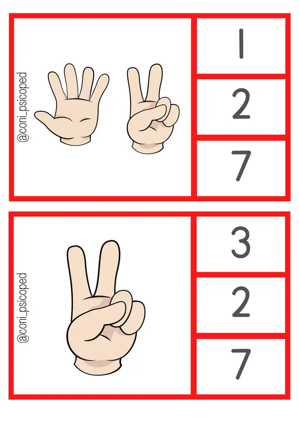 🧠 Fichas de Conteo: Habilidades Matemáticas
