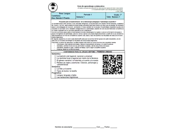 07M1SEM1 - Introducción aprendizaje cooperativo, diagnostico