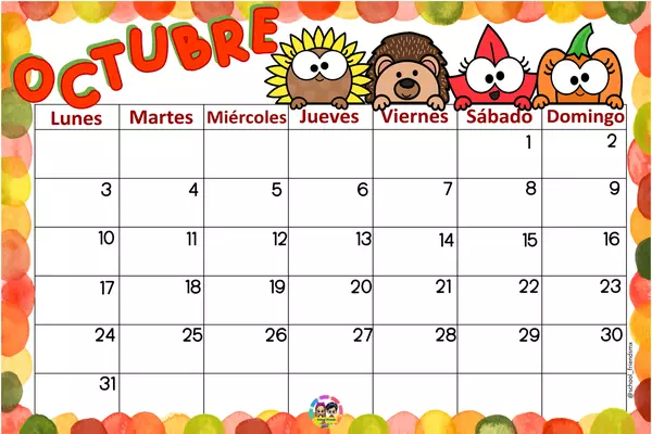 Calendario Octubre