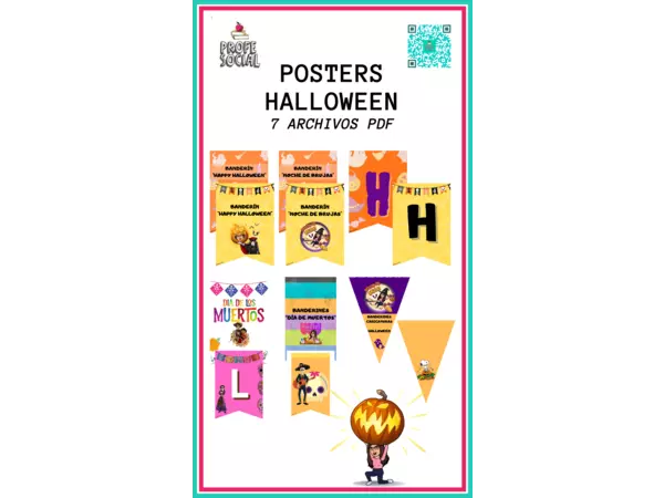 +200 BANDERINES DECORATIVOS - “HALLOWEEN”