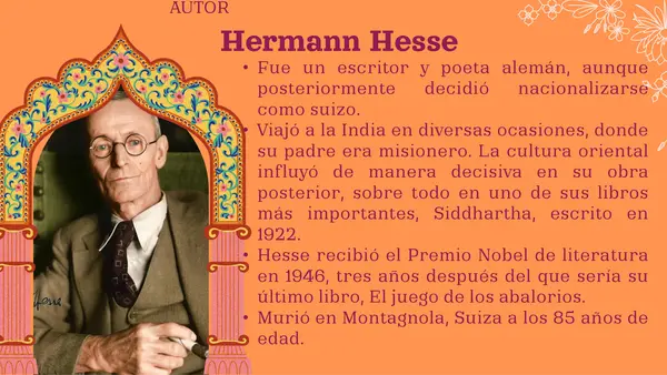 Contextualización libro Siddhartha - Hermann Hesse