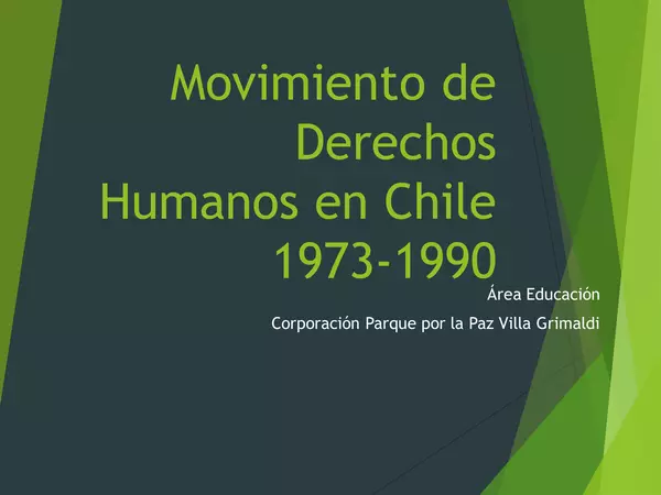 Movimiento-de-Derechos-Humanos-en-Chile-1973-1990, Historia, II medio