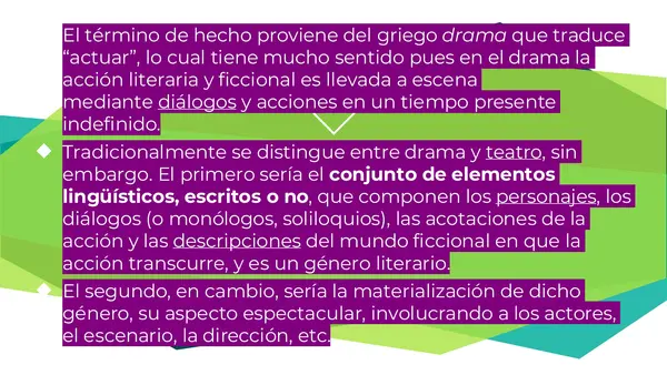 el drama taller de lit.