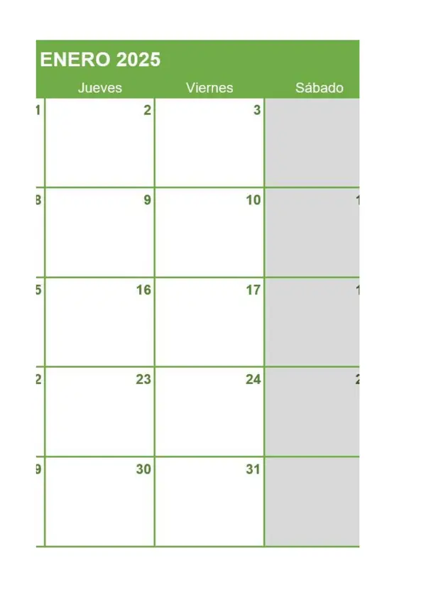Calendario grande para oficina