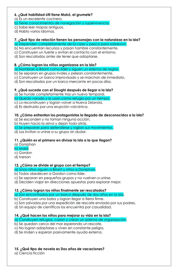 Prueba Lectura - Dos años de vacaciones