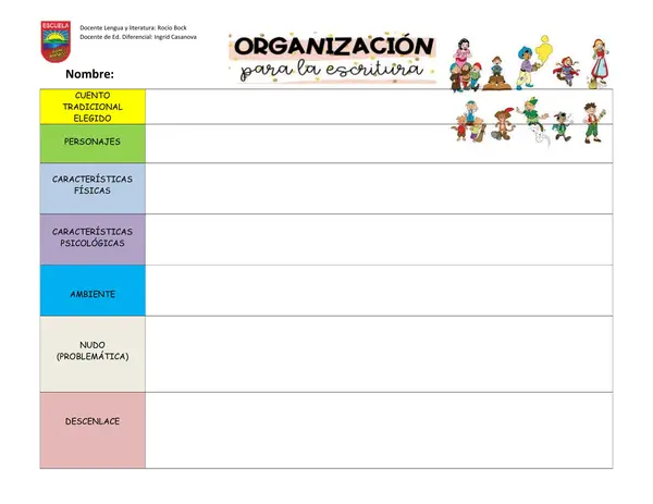 Planificación de la escritura Cuento clásico
