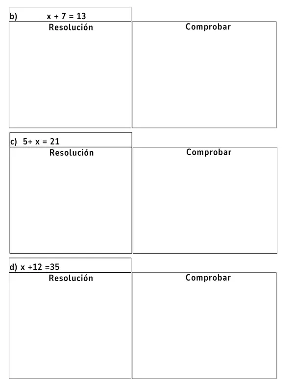 Comprobar resolución de una ecuación 