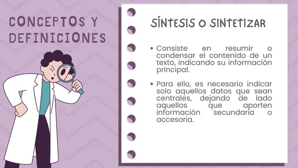 Clase 4 idea principal lectura y escritura especializada