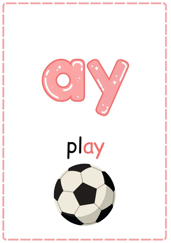 Carteles vowel teams - letter A