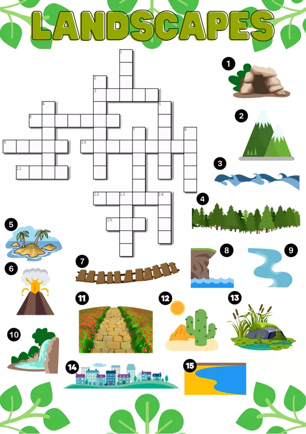 Landscapes crossword