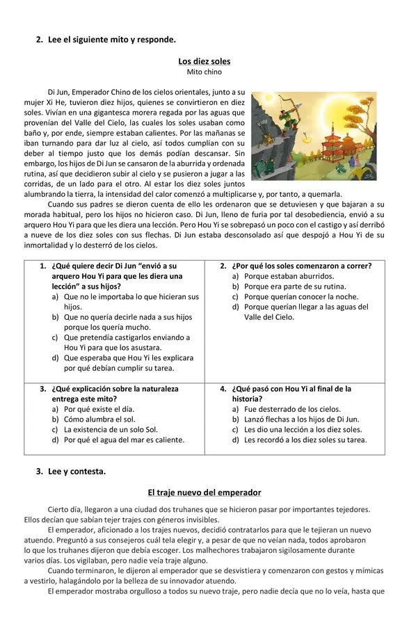 guia comprensión Leyenda - Uso correcto de pronombres (él, ella, ellos, etc.)